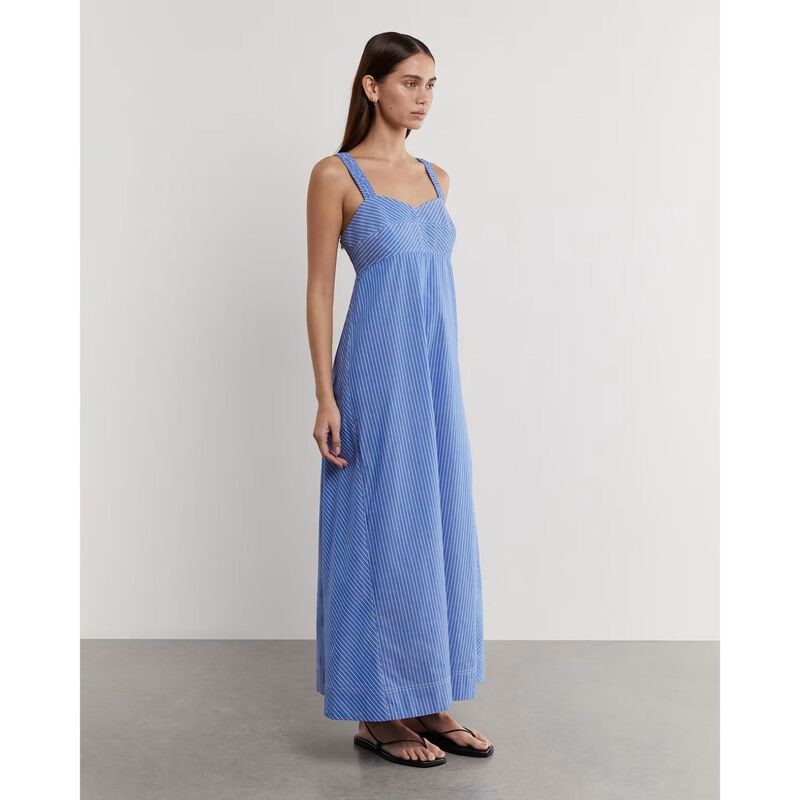 JAG Moya Poplin Stripe Maxi Dress image number 3